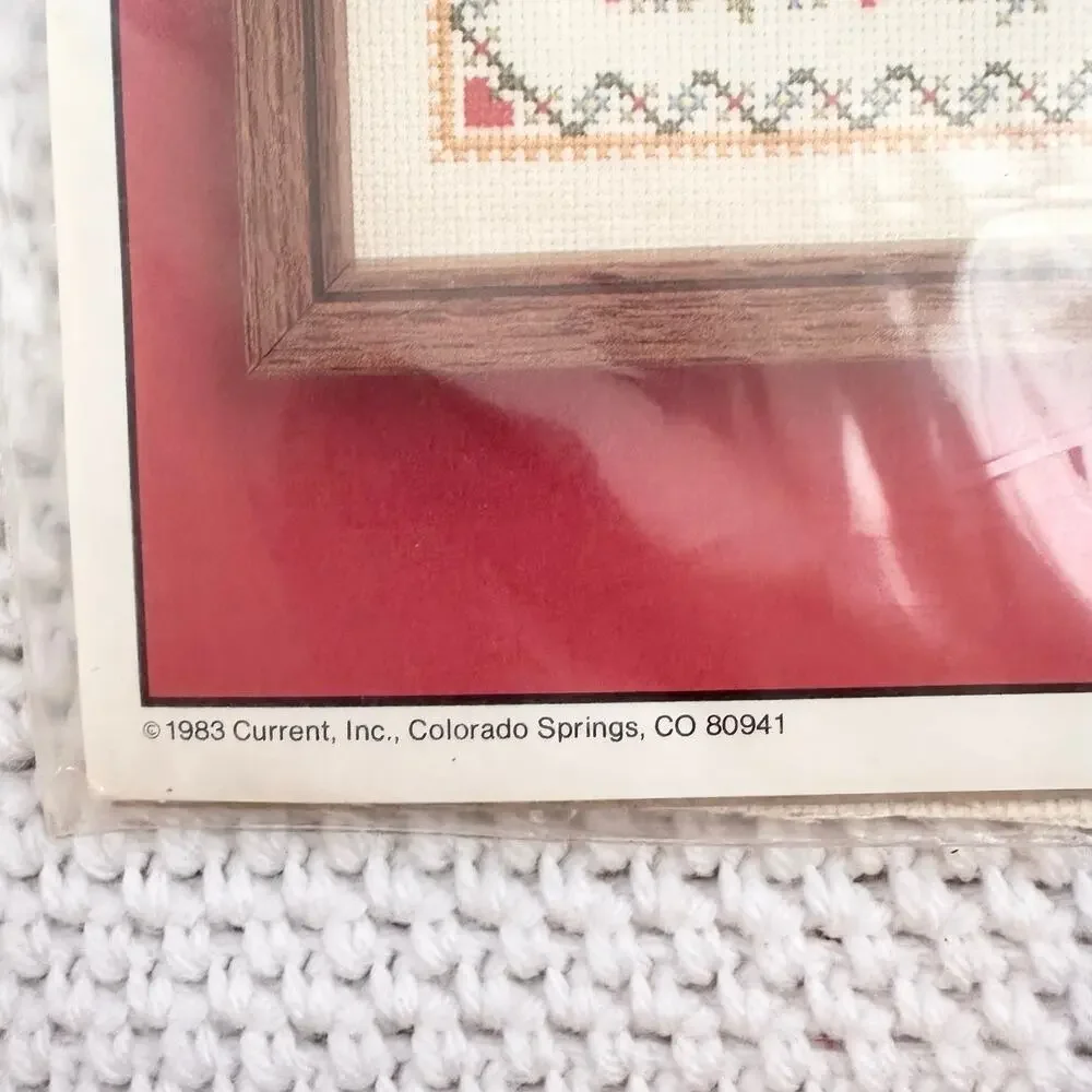 Current New Packaging NIP Loving Thoughts Counted Cross Stitch Kit Sealed 1983